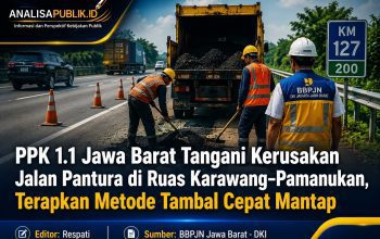 PPK 1.1 Jawa Barat Tangani Kerusakan Jalan Pantura di Ruas Karawang–Pamanukan, Terapkan Metode Tambal Cepat Mantap
