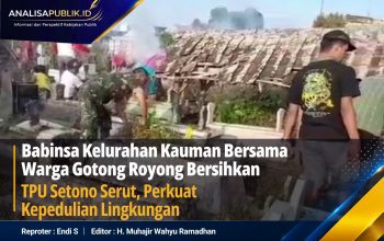 Babinsa Kelurahan Kauman Bersama Warga Gotong Royong Bersihkan TPU Setono Serut, Perkuat Kepedulian Lingkungan