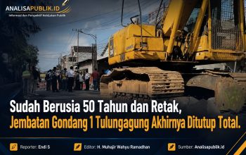 Sudah Berusia 50 Tahun dan Retak, Jembatan Gondang 1 Tulungagung Akhirnya Ditutup Total