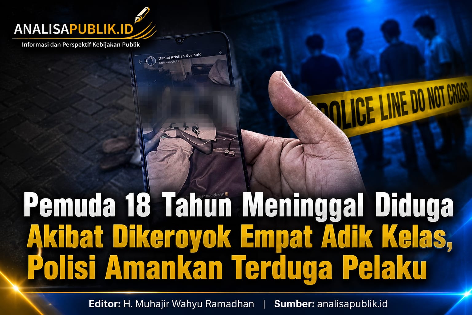 Pemuda 18 Tahun Meninggal Diduga Akibat Dikeroyok Empat Adik Kelas, Polisi Amankan Terduga Pelaku