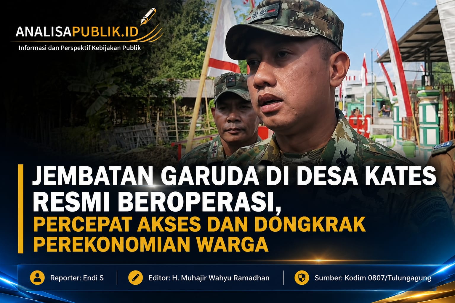 Jembatan Garuda di Desa Kates Resmi Beroperasi, Percepat Akses dan Dongkrak Perekonomian Warga