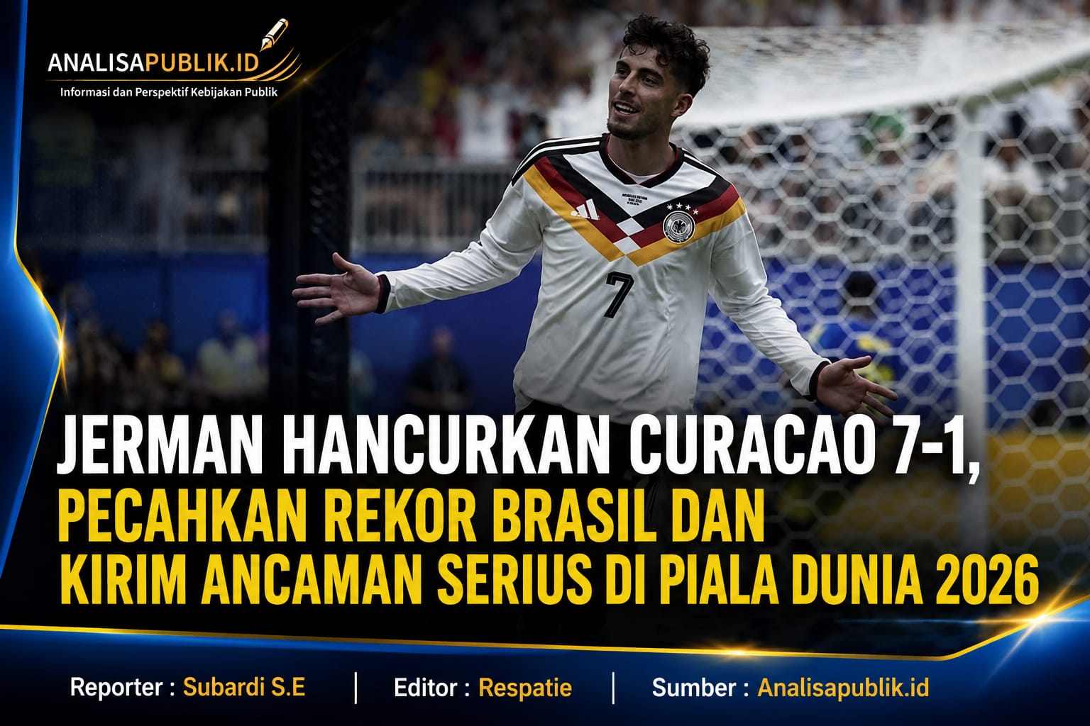 Jerman Gilas Curacao 7-1, Pecahkan Rekor Gol Brasil di Piala Dunia