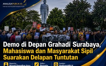 Demo di Depan Grahadi Surabaya, Mahasiswa dan Masyarakat Sipil Suarakan Delapan Tuntutan