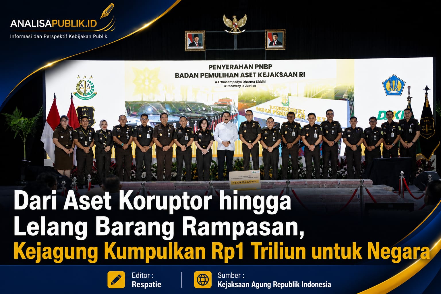 Dari Aset Koruptor hingga Lelang Barang Rampasan, Kejagung Kumpulkan Rp1 Triliun untuk Negara