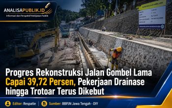 Progres Rekonstruksi Jalan Gombel Lama Capai 39,72 Persen, Pekerjaan Drainase hingga Trotoar Terus Dikebut