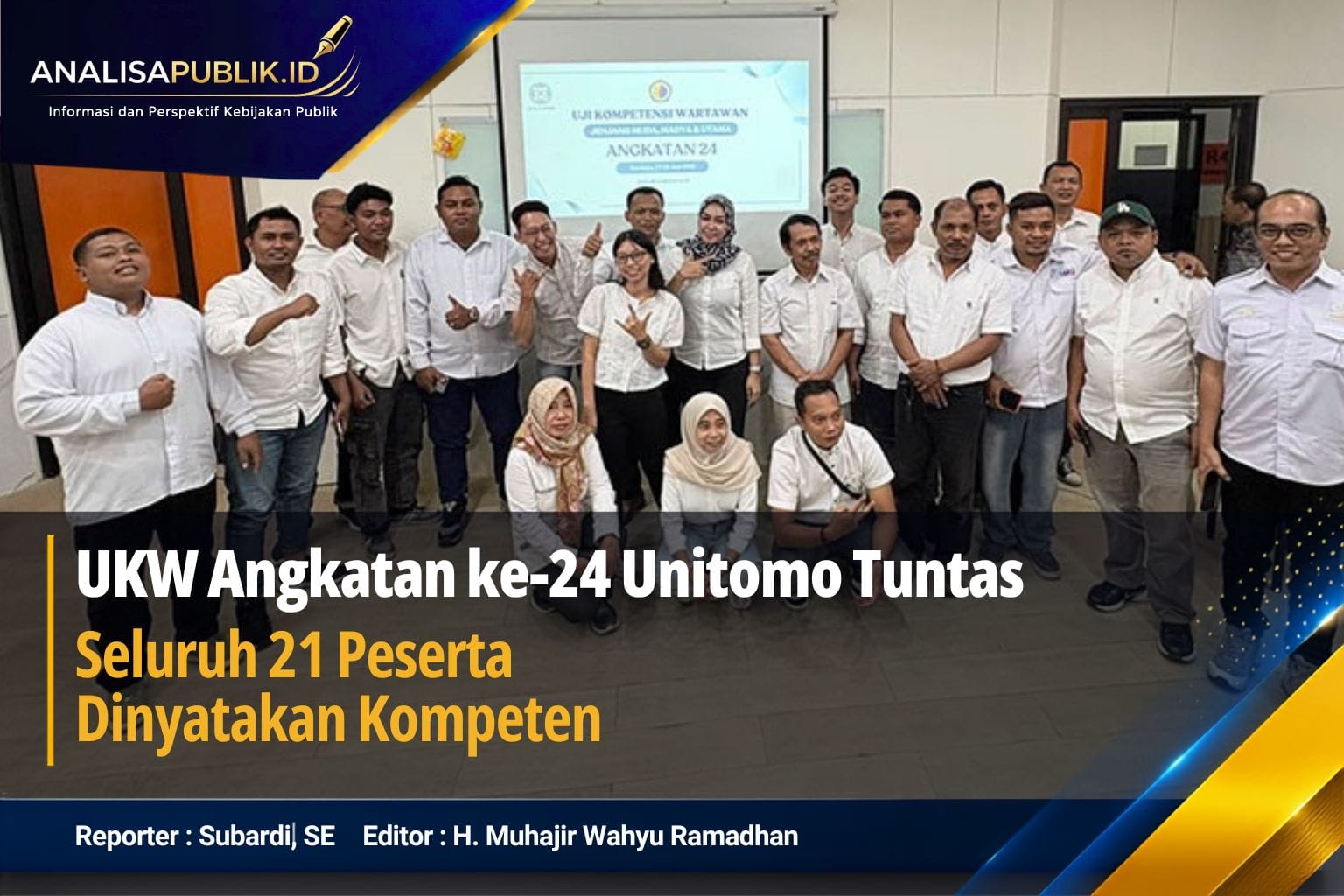 UKW Angkatan ke-24 Unitomo Tuntas, Seluruh 21 Peserta Dinyatakan Kompeten