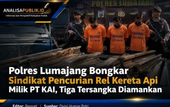 Polres Lumajang Bongkar Sindikat Pencurian Rel Kereta Api Milik PT KAI, Tiga Tersangka Diamankan