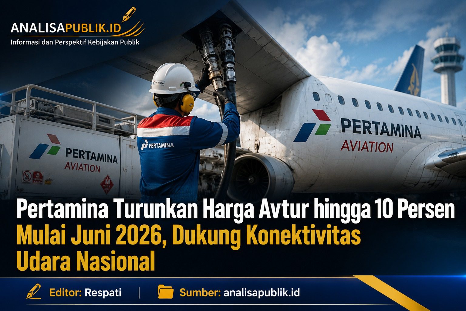 Pertamina Turunkan Harga Avtur hingga 10 Persen Mulai Juni 2026, Dukung Konektivitas Udara Nasional