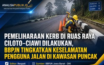 Pemeliharaan Kerb di Ruas Raya Ciloto–Ciawi Dilakukan, BBPJN Tingkatkan Keselamatan Pengguna Jalan di Kawasan Puncak