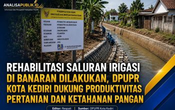 Rehabilitasi Saluran Irigasi DI Banaran Dilakukan, DPUPR Kota Kediri Dukung Produktivitas Pertanian dan Ketahanan Pangan