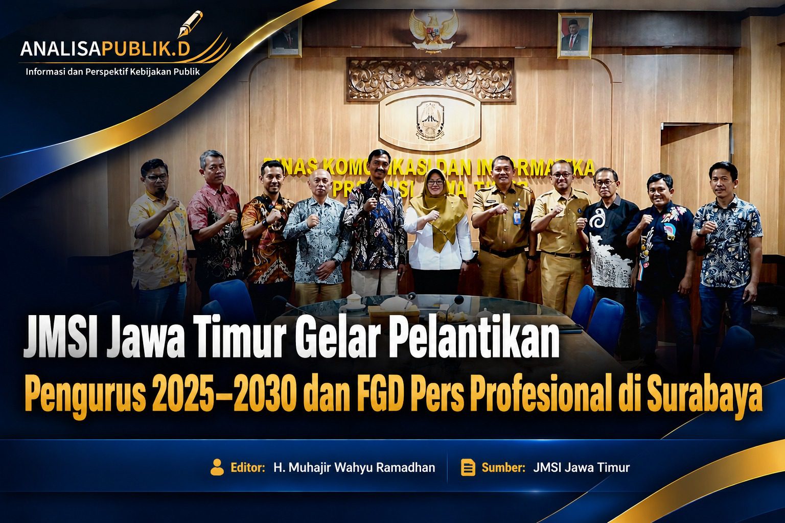 JMSI Jawa Timur Gelar Pelantikan Pengurus 2025–2030 dan FGD Pers Profesional di Surabaya