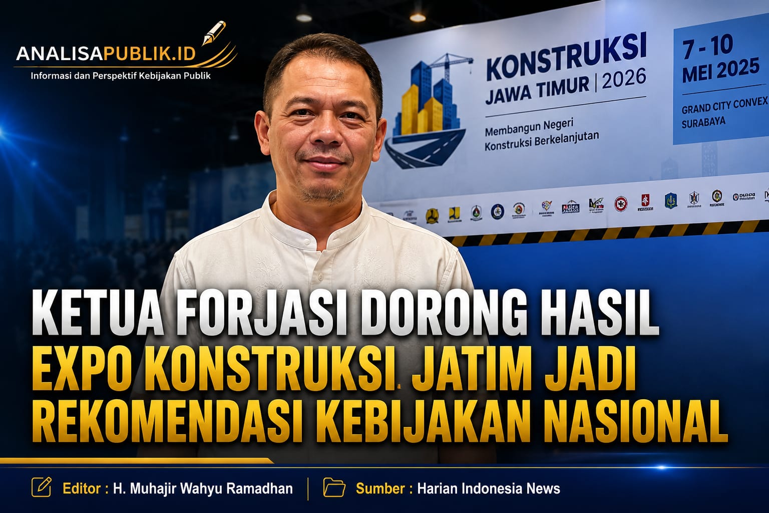 Ketua FORJASI Dorong Hasil Expo Konstruksi Jatim Jadi Rekomendasi Kebijakan Nasional