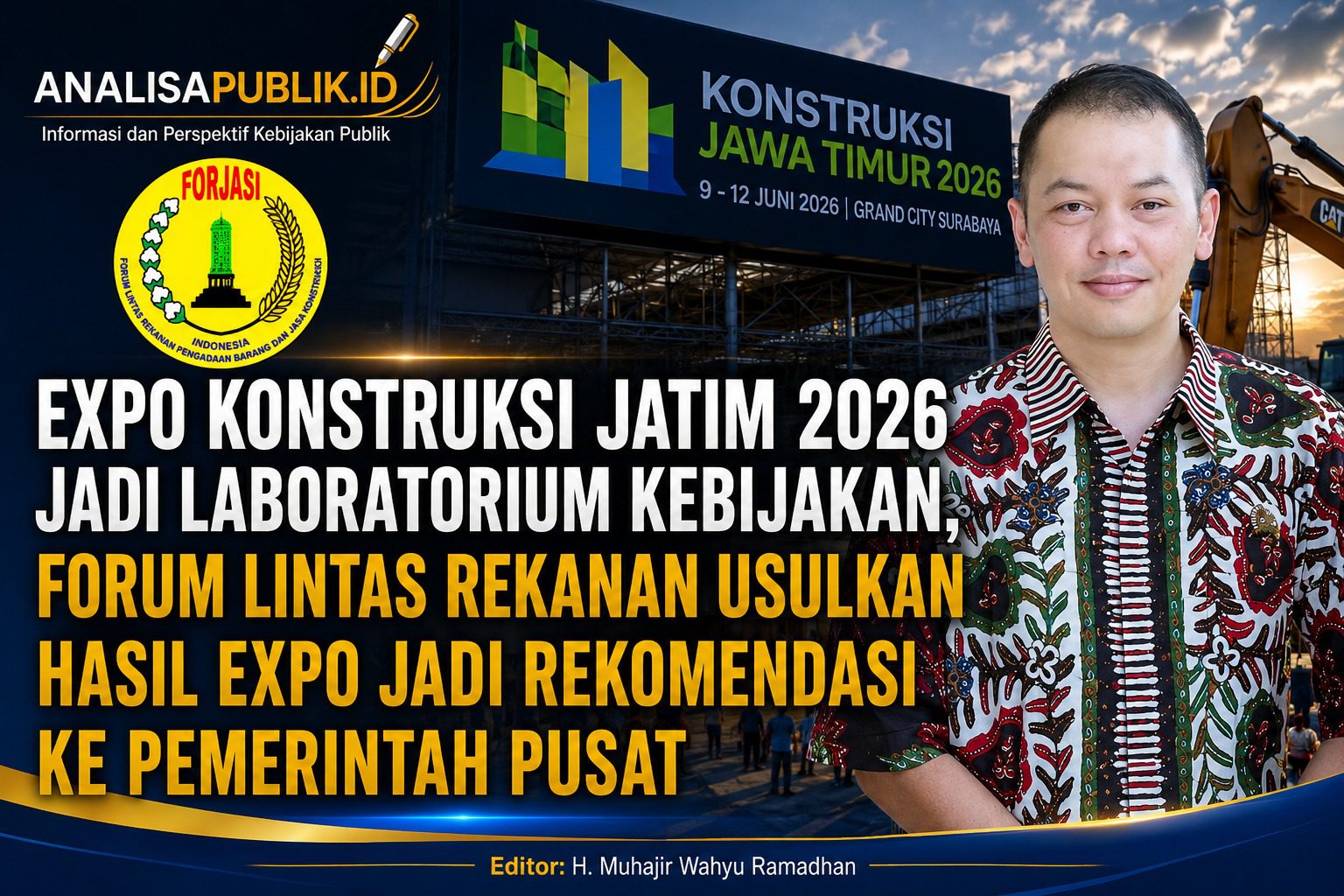 Expo Konstruksi Jatim 2026 Jadi Laboratorium Kebijakan, Forum Lintas Rekanan Usulkan Hasil Expo Jadi Rekomendasi ke Pemerintah Pusat