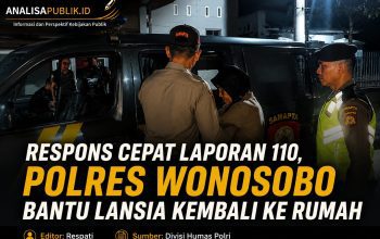 Respons Cepat Laporan 110, Polres Wonosobo Bantu Lansia Kembali ke Rumah
