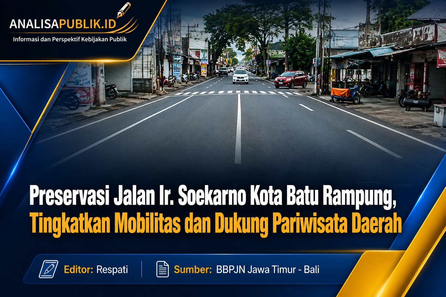 Preservasi Jalan Ir. Soekarno Kota Batu Rampung, Tingkatkan Mobilitas dan Dukung Pariwisata Daerah