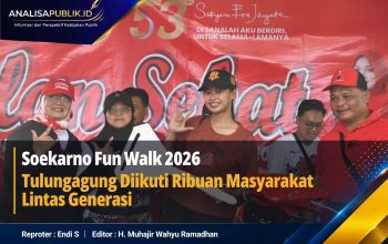 Soekarno Fun Walk 2026 PDI Tulungagung Diikuti Ribuan Masyarakat Lintas Generasi