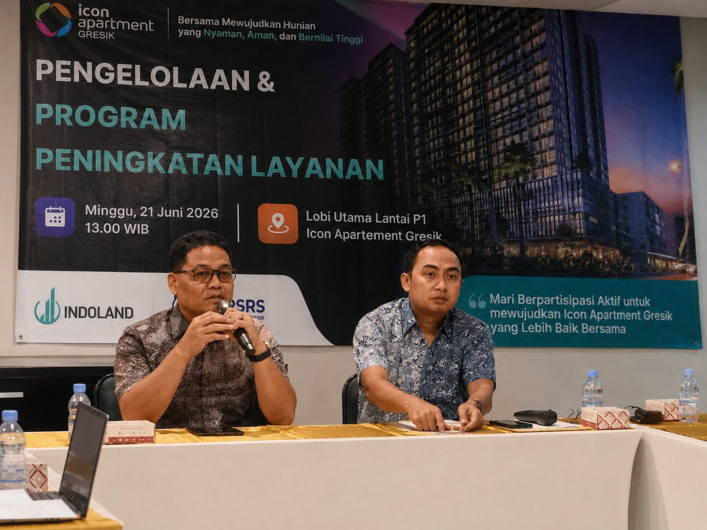 Wujudkan Hunian Vertikal Modern, Aman Nyaman dan Bernilai Tinggi, Pengurus PPPSRS Icon Apartment Gresik Terapkan Aplikasi Digital Pro Apps