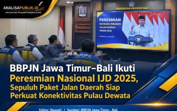 BBPJN Jawa Timur–Bali Ikuti Peresmian Nasional IJD 2025, Sepuluh Paket Jalan Daerah Siap Perkuat Konektivitas Pulau Dewata