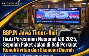 BBPJN Jawa Timur–Bali Ikuti Peresmian Nasional IJD 2025, Sepuluh Paket Jalan di Bali Perkuat Konektivitas dan Ekonomi Daerah