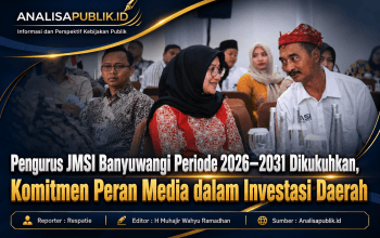 Pengurus JMSI Banyuwangi Periode 2025–2030 Dikukuhkan, Komitmen Peran Media dalam Investasi Daerah