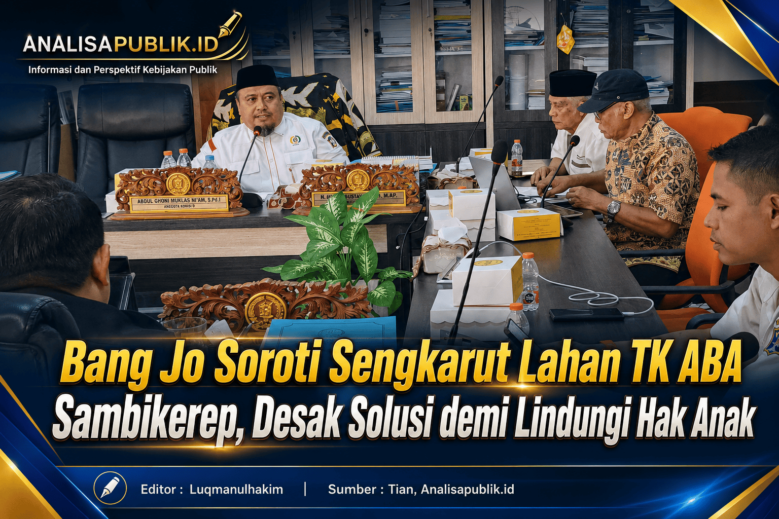 Bang Jo Soroti Sengkarut Lahan TK ABA Sambikerep, Desak Solusi demi Lindungi Hak Anak