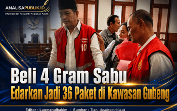 Beli 4 Gram Sabu Edarkan Jadi 36 Paket di Kawasan Gubeng