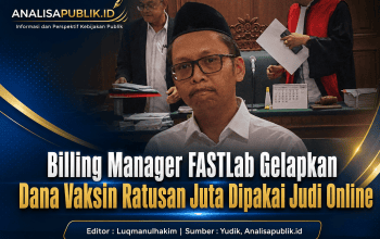 Billing Manager FASTLab Gelapkan Dana Vaksin Ratusan Juta Dipakai Judi Online