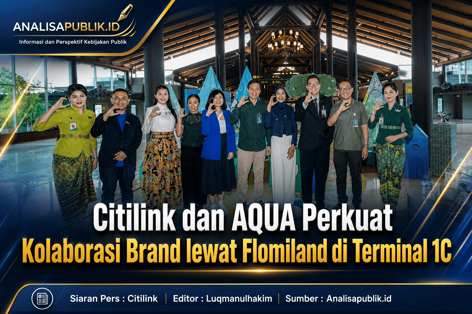 Citilink dan AQUA Perkuat Kolaborasi Brand lewat Flomiland di Terminal 1C