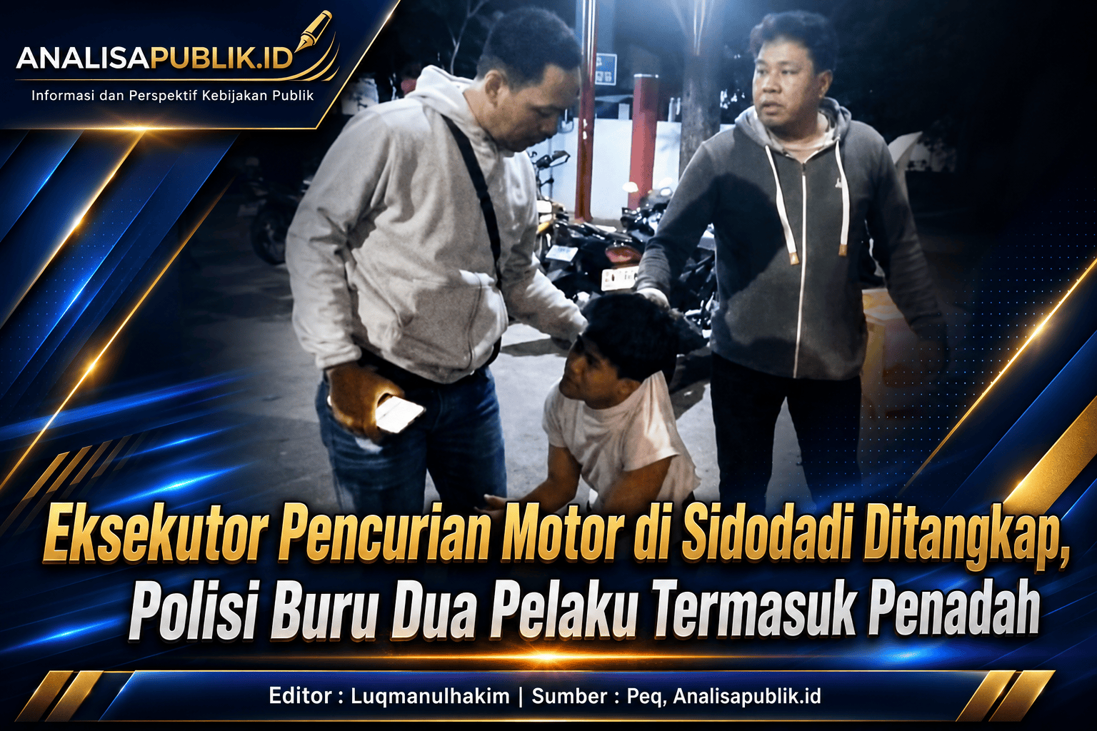 Eksekutor Pencurian Motor di Sidodadi Ditangkap, Polisi Buru Dua Pelaku Termasuk Penadah