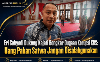 Eri Cahyadi Dukung Kejati Bongkar Dugaan Korupsi KBS: Uang Pakan Satwa Jangan Disalahgunakan