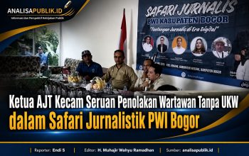 Ketua AJT Kecam Seruan Penolakan Wartawan Tanpa UKW dalam Safari Jurnalistik PWI Bogor