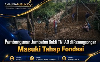Pembangunan Jembatan Bakti TNI AD di Pasongsongan Masuki Tahap Fondasi