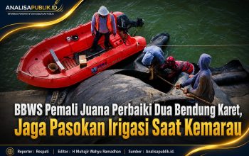 BBWS Pemali Juana Perbaiki Dua Bendung Karet, Jaga Pasokan Irigasi Saat Kemarau 