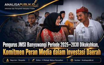 Pengurus JMSI Banyuwangi Periode 2025–2030 Dikukuhkan, Komitmen Peran Media dalam Investasi Daerah