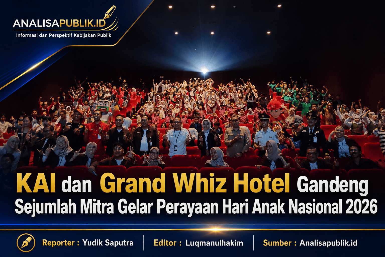 KAI dan Grand Whiz Hotel Gandeng Sejumlah Mitra Gelar Perayaan Hari Anak Nasional 2026