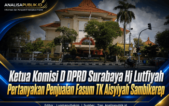 Ketua Komisi D DPRD Surabaya Hj Lutfiyah Pertanyakan Penjualan Fasum TK Aisyiyah Sambikerep