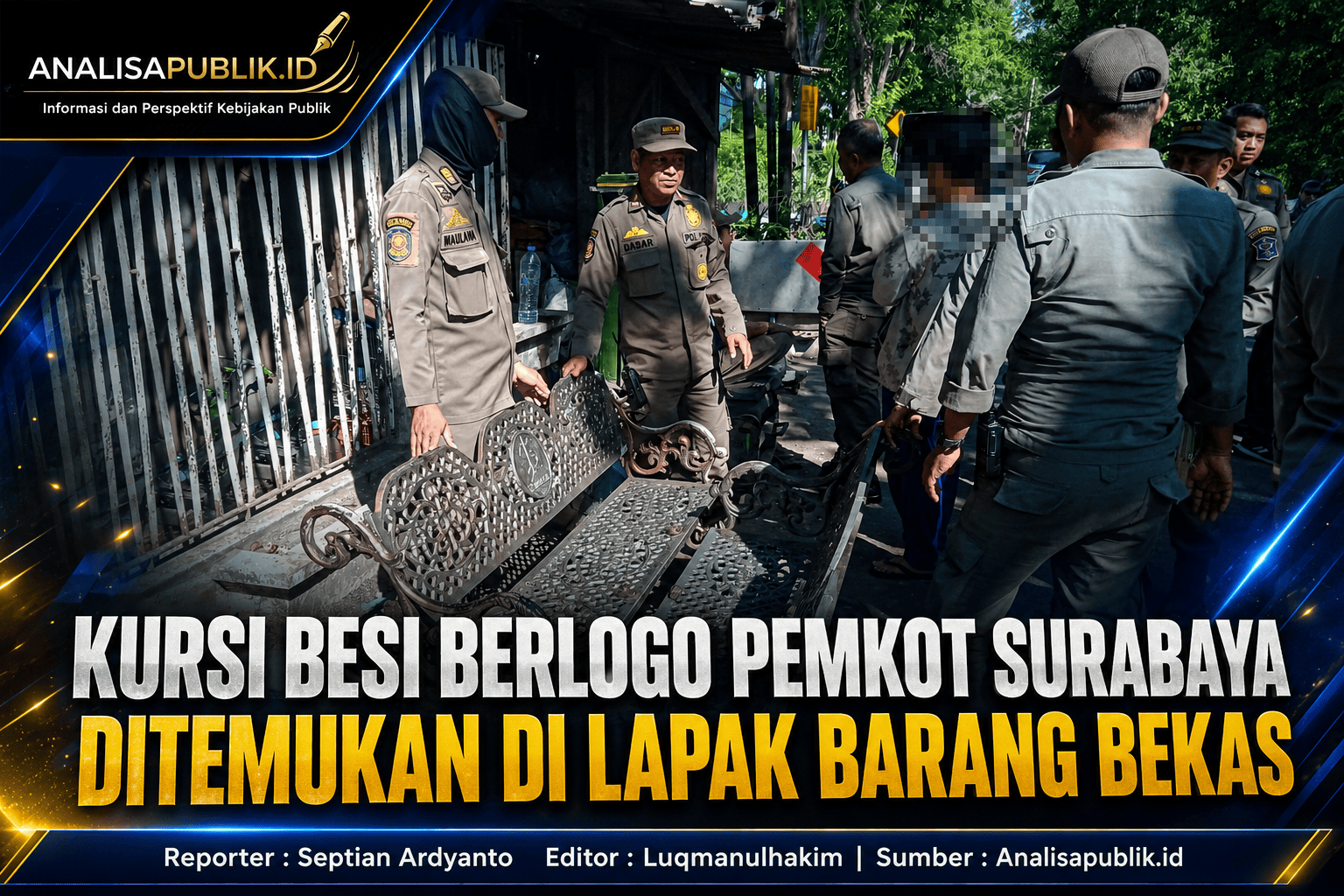 Kursi Besi Berlogo Pemkot Surabaya Ditemukan di Lapak Barang Bekas