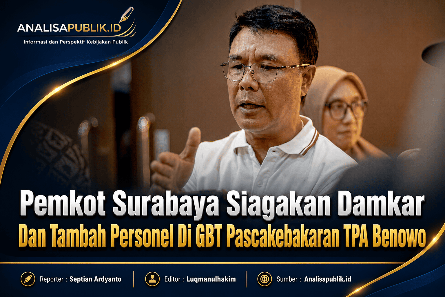 Pemkot Surabaya Siagakan Damkar Dan Tambah Personel Di GBT Pascakebakaran TPA Benowo