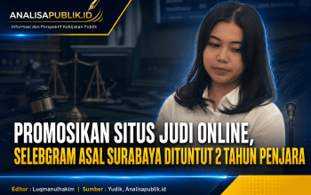 Promosikan Situs Judi Online, Selebgram Asal Surabaya Dituntut 2 Tahun Penjara
