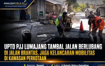 UPTD PJJ Lumajang Tambal Jalan Berlubang di Jalan Brantas, Jaga Kelancaran Mobilitas di Kawasan Perkotaan