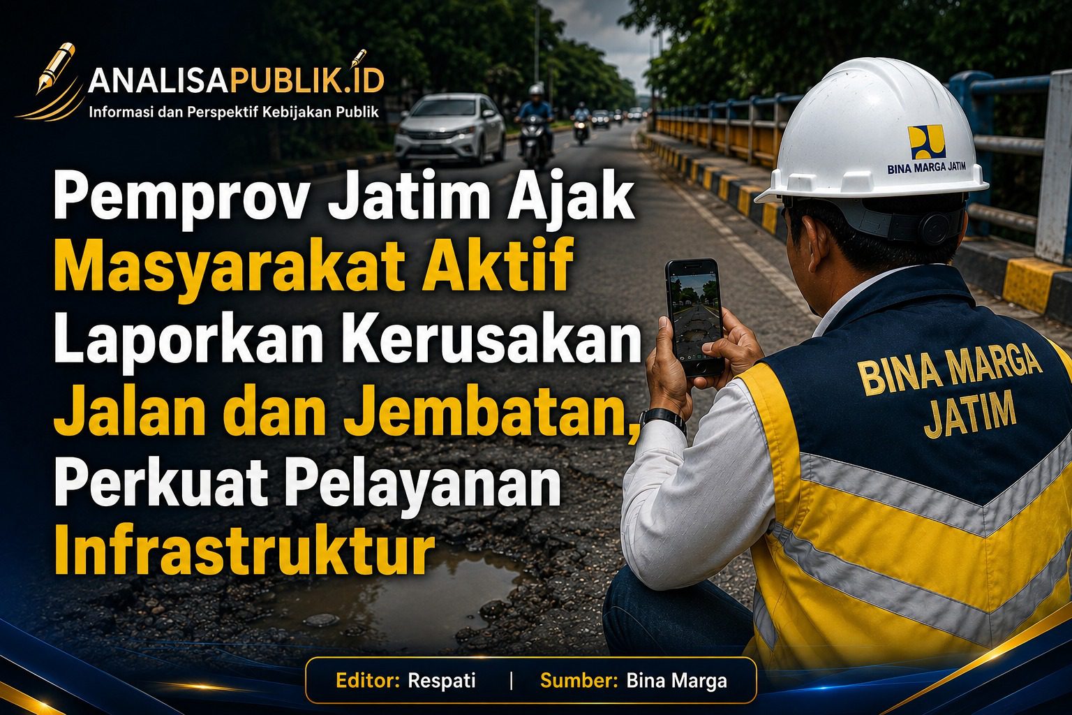 BBPJN Jawa Timur–Bali Rampungkan Pemeliharaan Berkala Jembatan Warutunggal di Mojokerto, Tingkatkan Keamanan dan Kenyamanan Pengguna Jalan