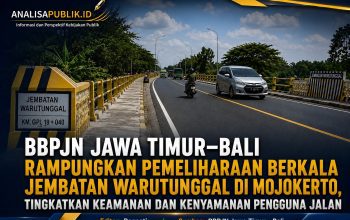 BBPJN Jawa Timur–Bali Rampungkan Pemeliharaan Berkala Jembatan Warutunggal di Mojokerto, Tingkatkan Keamanan dan Kenyamanan Pengguna Jalan