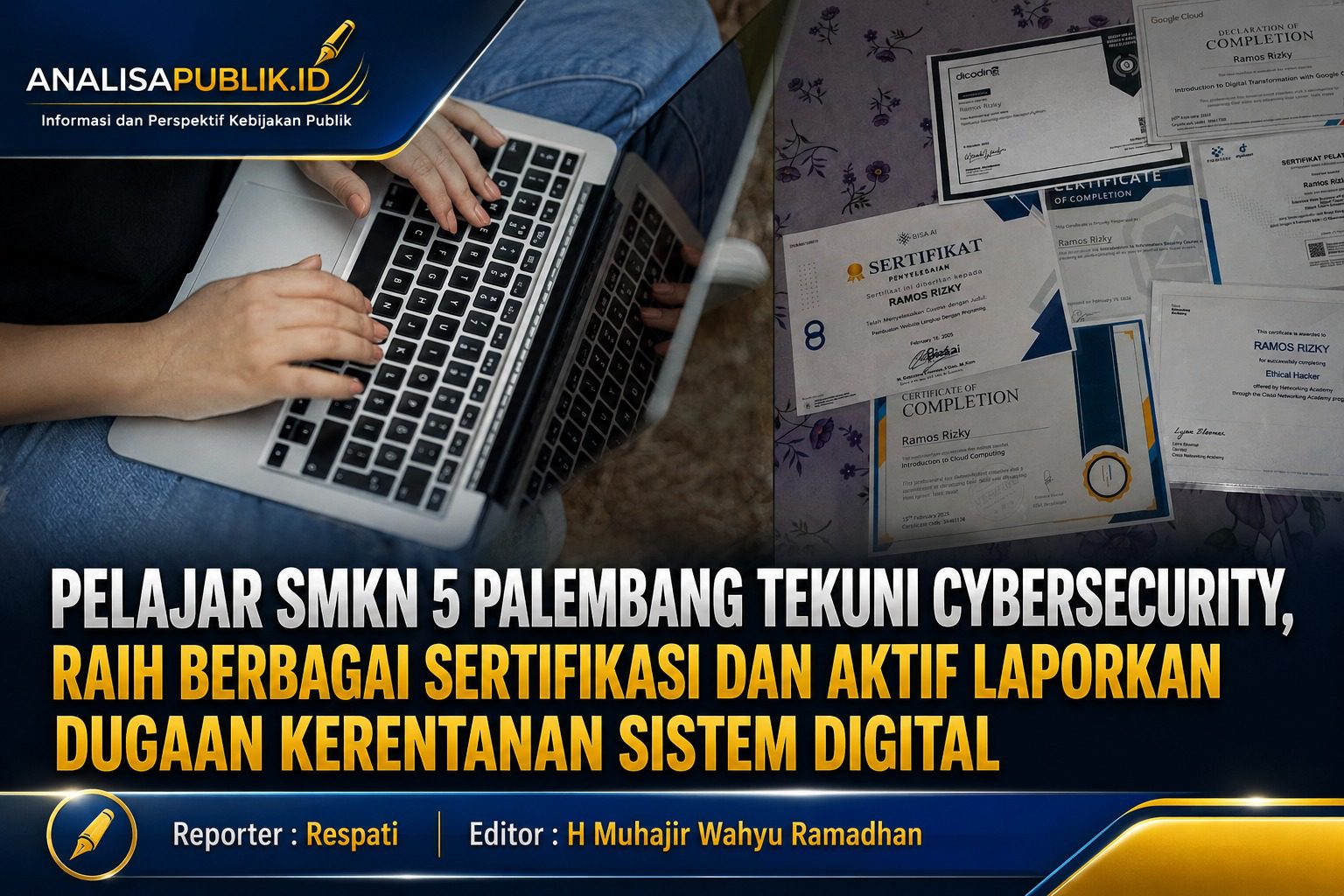 Pelajar SMKN 5 Palembang Tekuni Cybersecurity, Raih Berbagai Sertifikasi dan Aktif Laporkan Dugaan Kerentanan Sistem Digital