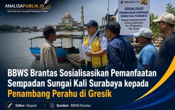 BBWS Brantas Sosialisasikan Pemanfaatan Sempadan Sungai Kali Surabaya kepada Penambang Perahu di Gresik