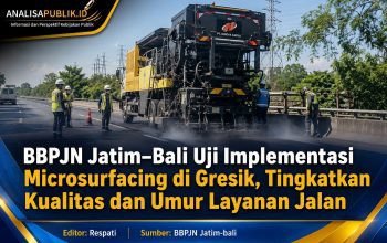 BBPJN Jatim–Bali Uji Implementasi Microsurfacing di Gresik, Tingkatkan Kualitas dan Umur Layanan Jalan