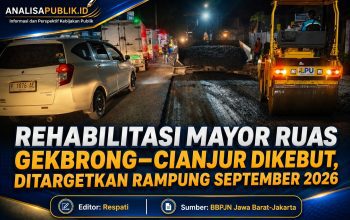 Rehabilitasi Mayor Ruas Gekbrong–Cianjur Dikebut, Ditargetkan Rampung September 2026