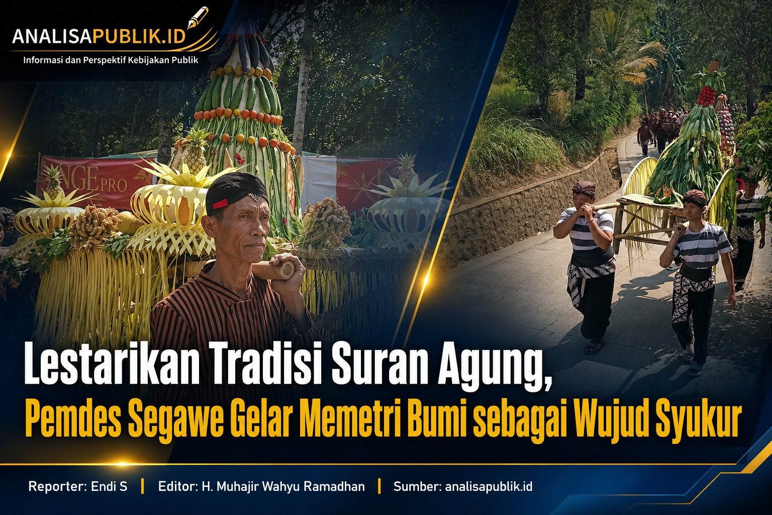 Lestarikan Tradisi Suran Agung, Pemdes Segawe Gelar Memetri Bumi sebagai Wujud Syukur