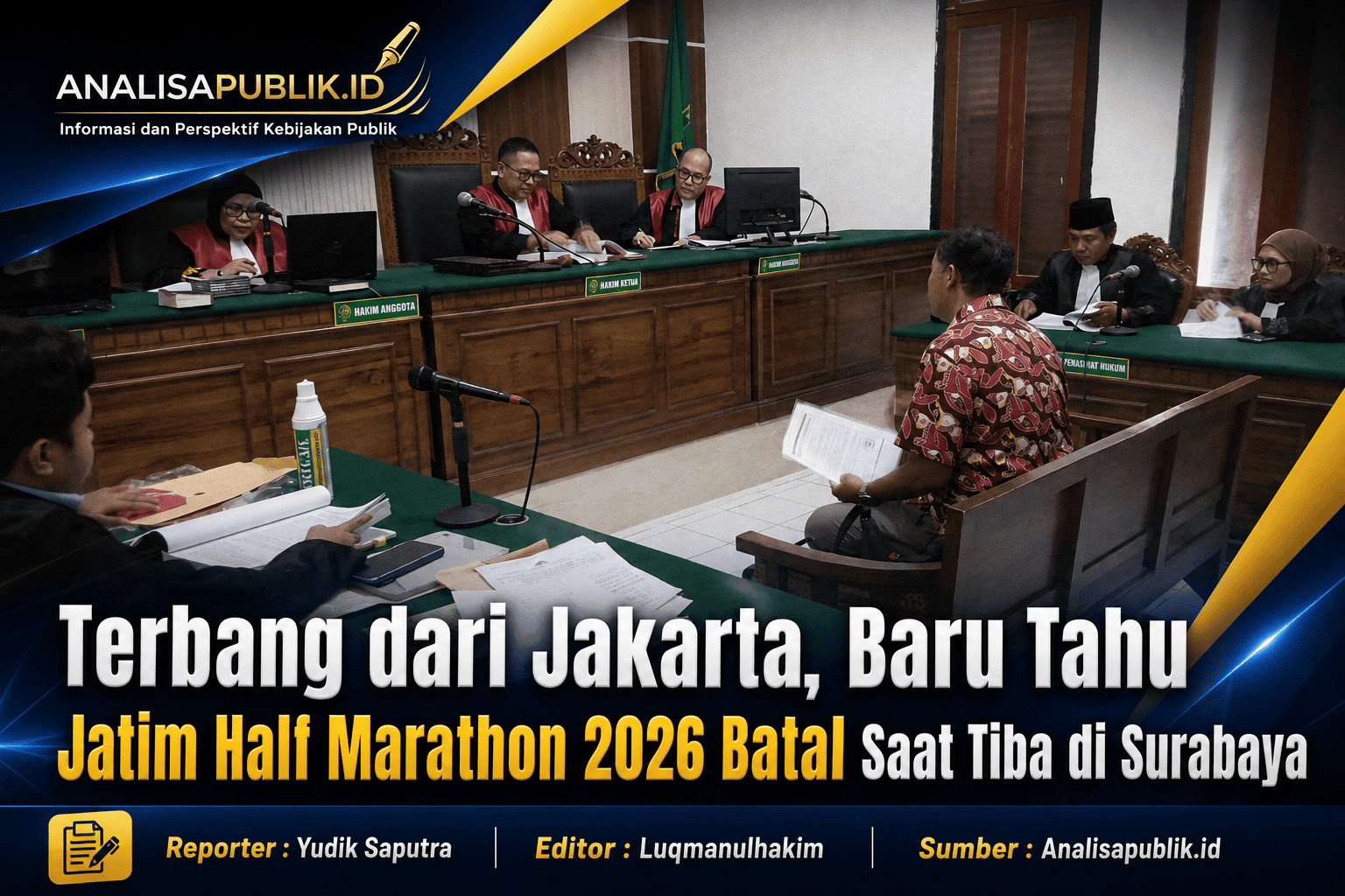 Terbang dari Jakarta, Baru Tahu Jatim Half Marathon 2026 Batal Saat Tiba di Surabaya