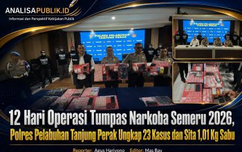 12 Hari Operasi Tumpas Narkoba Semeru 2026, Polres Pelabuhan Tanjung Perak Ungkap 23 Kasus dan Sita 1,01 Kg Sabu
