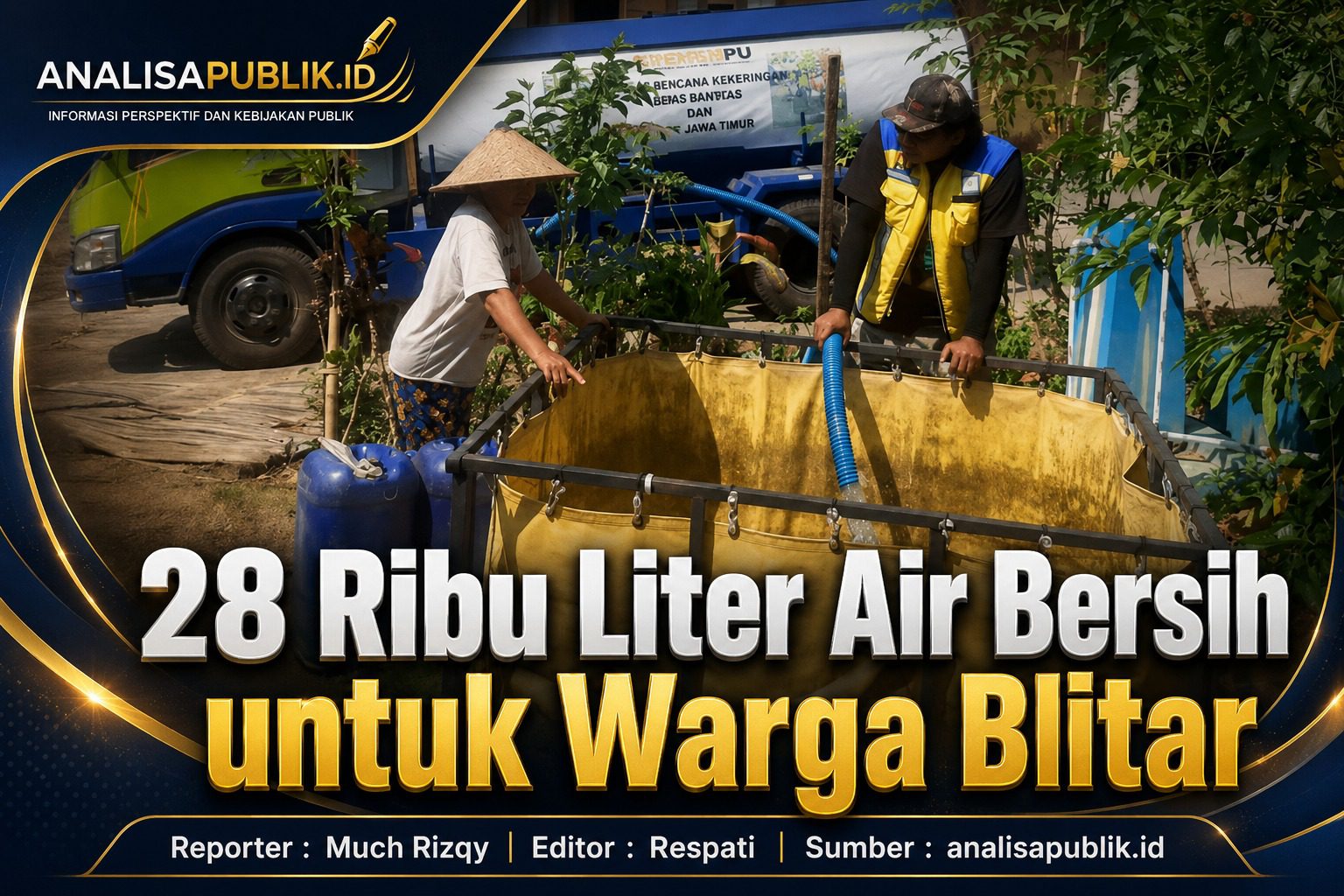 28 Ribu Liter Air Bersih untuk Warga Blitar